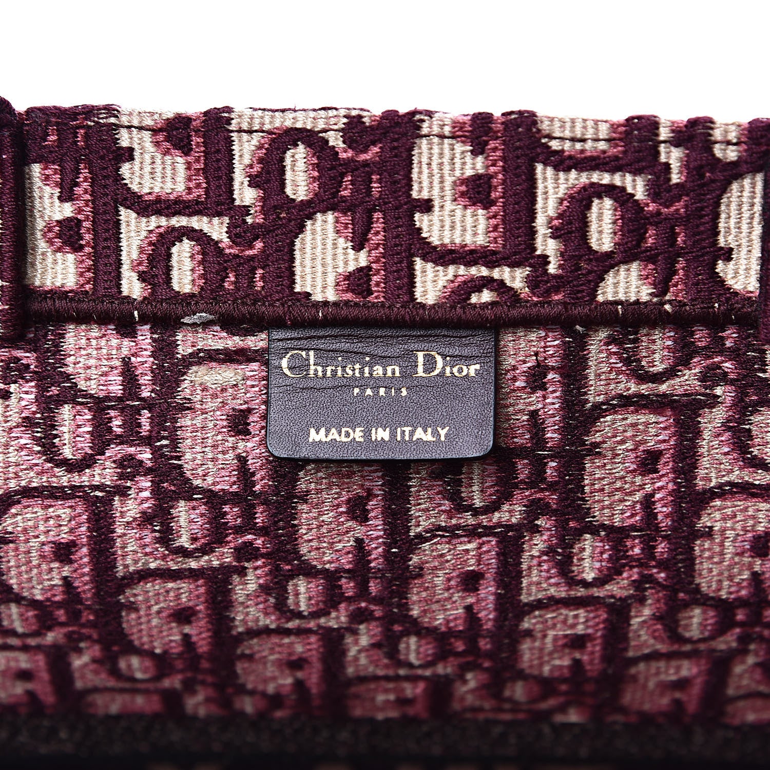 Christian Dior Oblique Large Book Tote Burgundy Multicolor 6 of 11