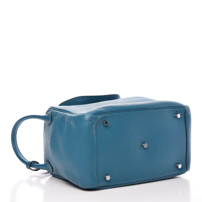 Hermes Taurillon Clemence Lindy 30 Bleu Izmir 4 of 12