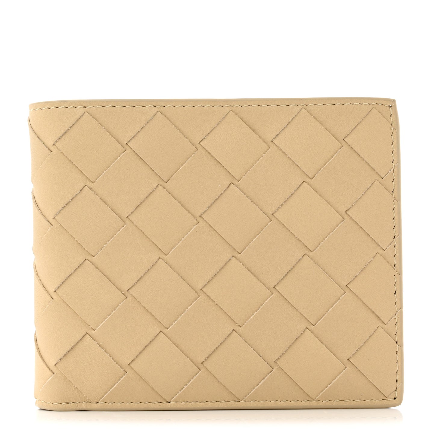Nappa Maxi Intrecciato Bi-Fold Wallet Porridge