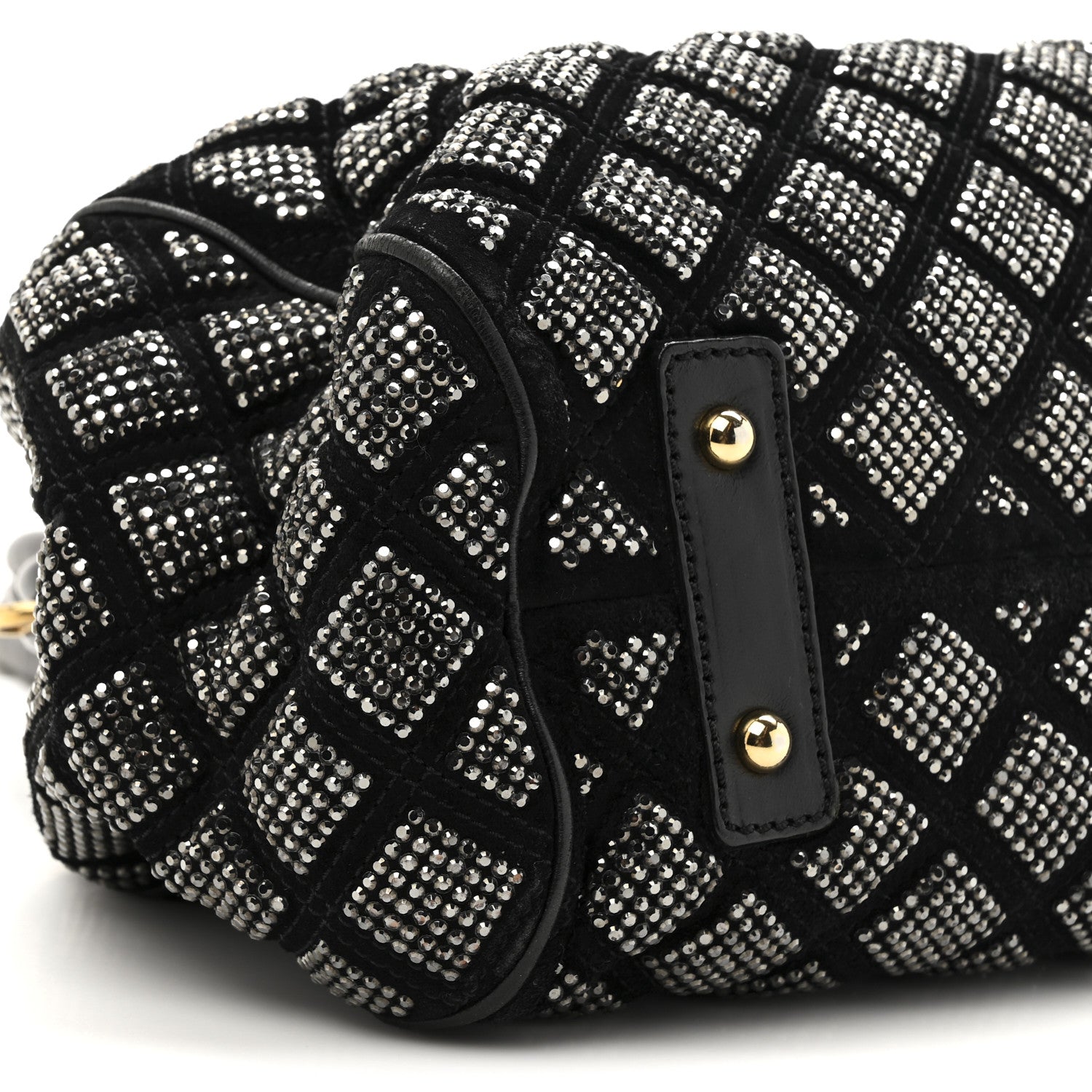Marc Jacobs Suede Crystal Quilted Stam Black 9 of 11