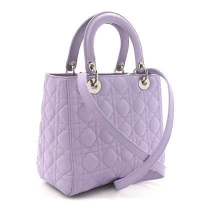 Christian Dior Lambskin Cannage Medium Lady Dior Purple 2 of 12