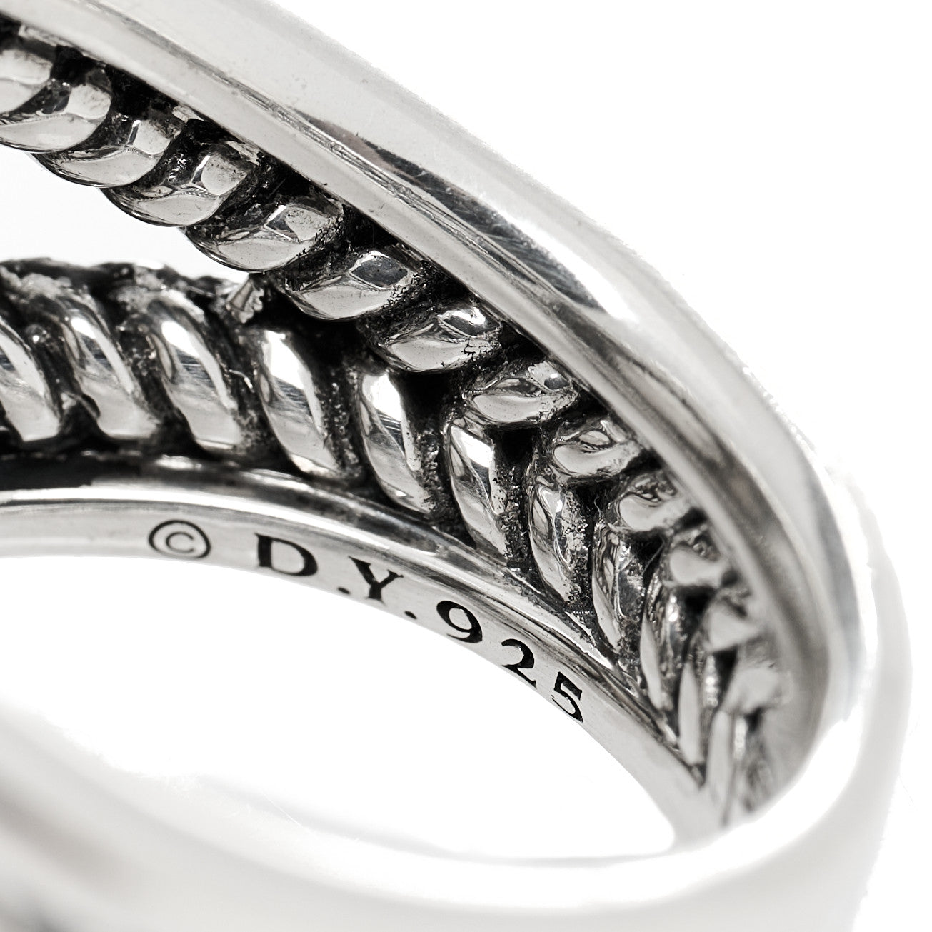 Sterling Silver Diamond Pearl 10mm Crossover Ring 52 6