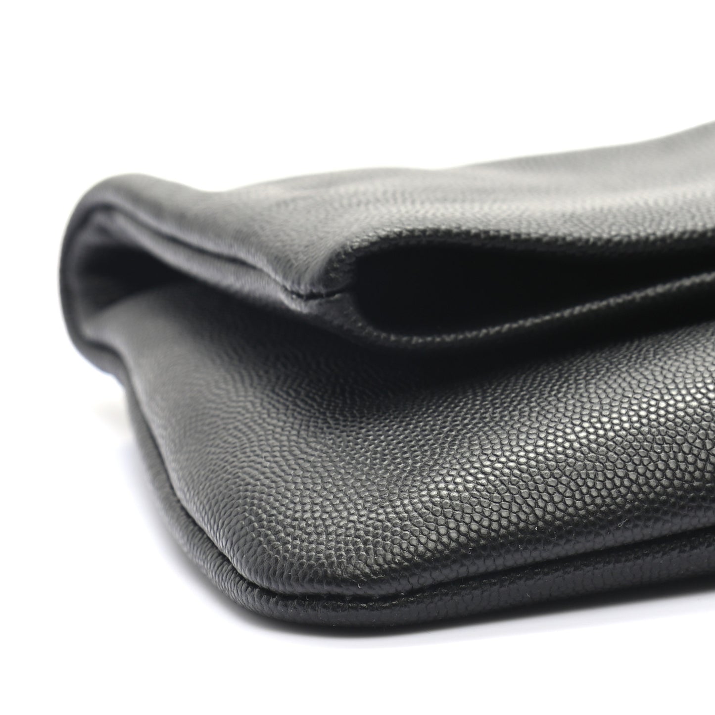 Grain De Poudre West Hollywood Monogram Fold Over Clutch Black