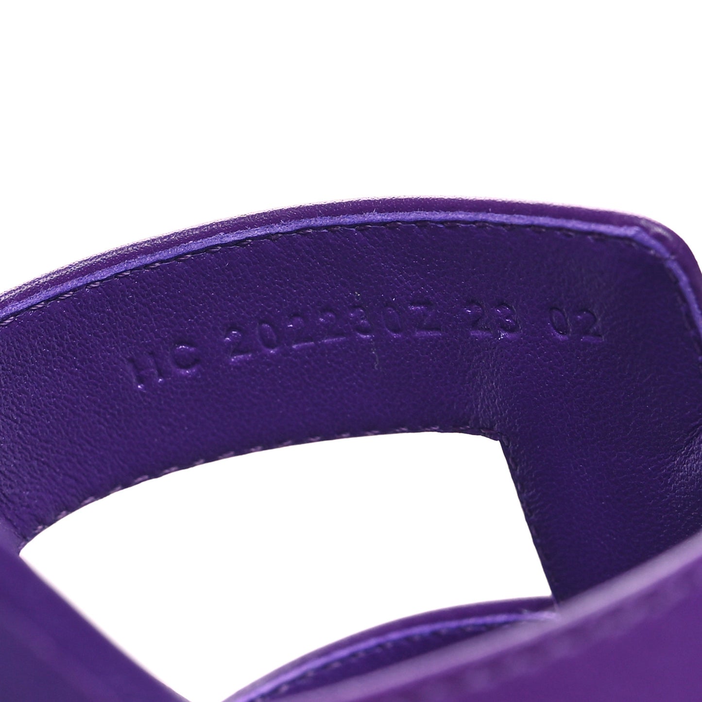 Calfskin Oran Sandals 38.5 Violet Majorette