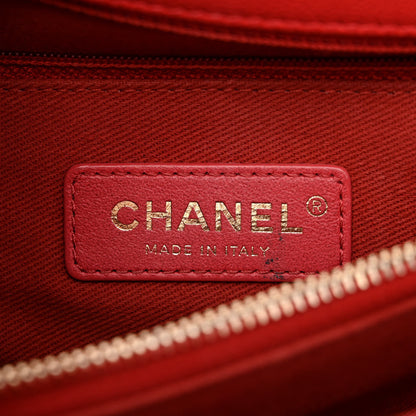 Chanel Caviar Quilted Small Coco Handle Flap Red 6 of 12