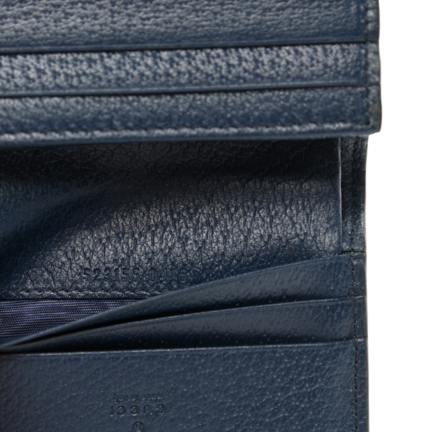 Gucci Textured Calfskin Web Ophidia Card Case Blue Agata 7 of 7