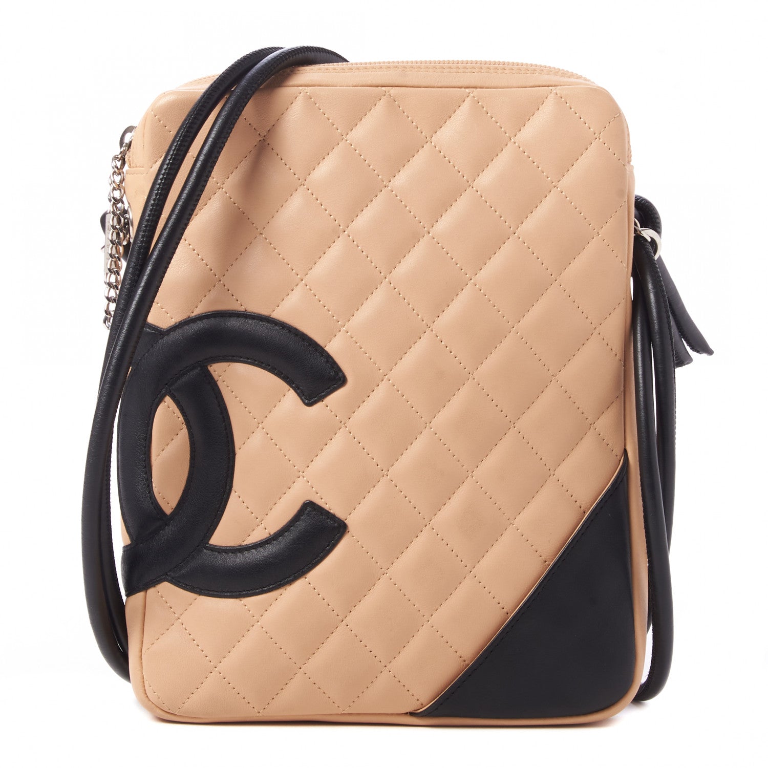 Chanel Calfskin Quilted Medium Cambon Messenger Beige Black 1 of 8