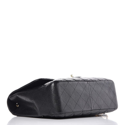 Chanel Caviar Quilted Jumbo Single Flap Black 5 of 20