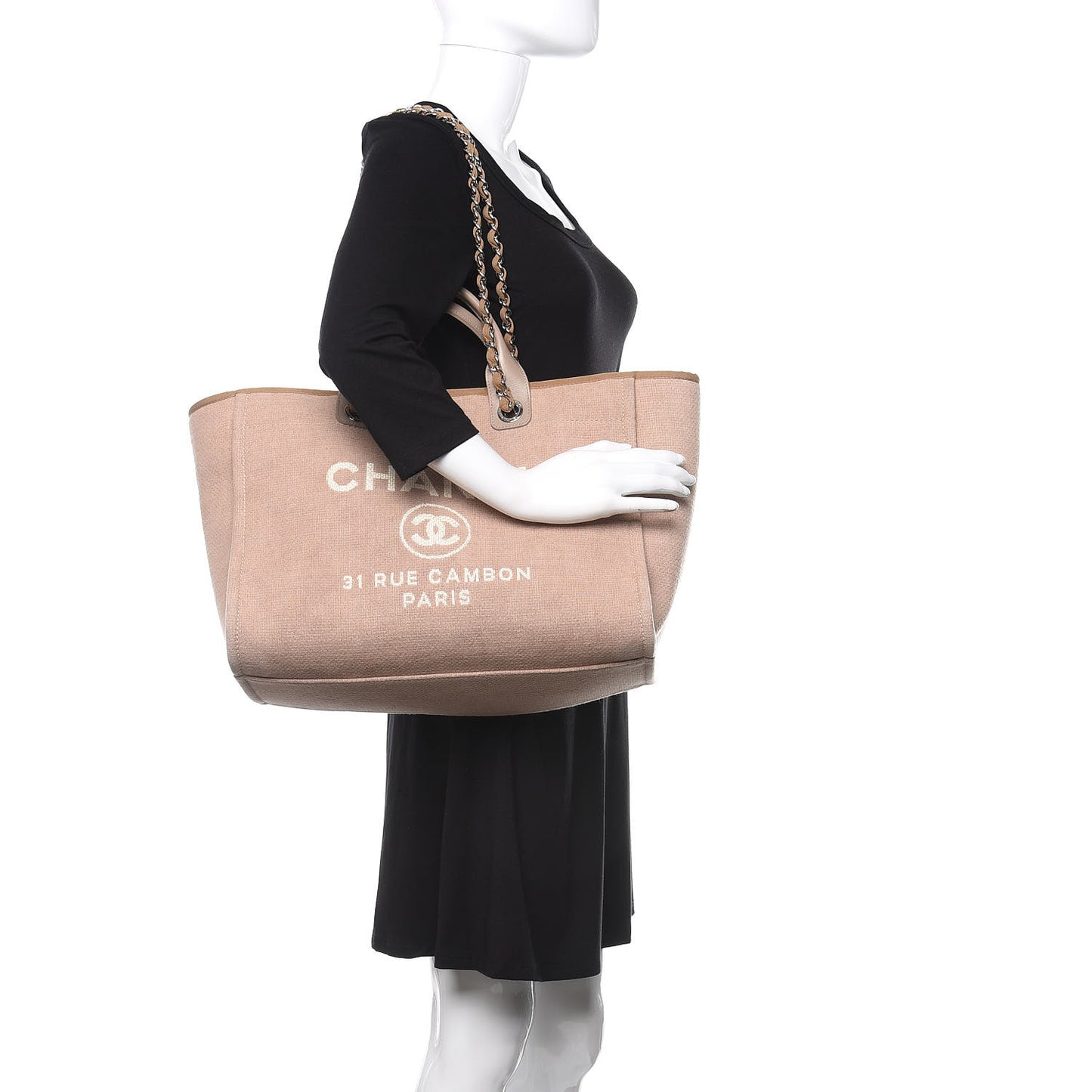 Canvas Medium Deauville Tote Ecru