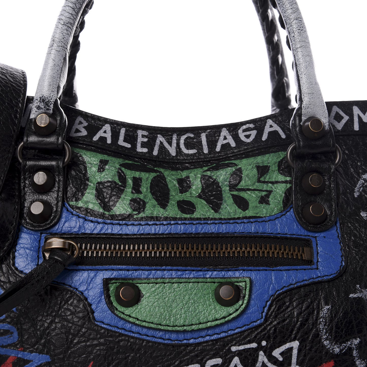 Agneau Graffiti All Over Classic Hardware S City Black Vert Rouge