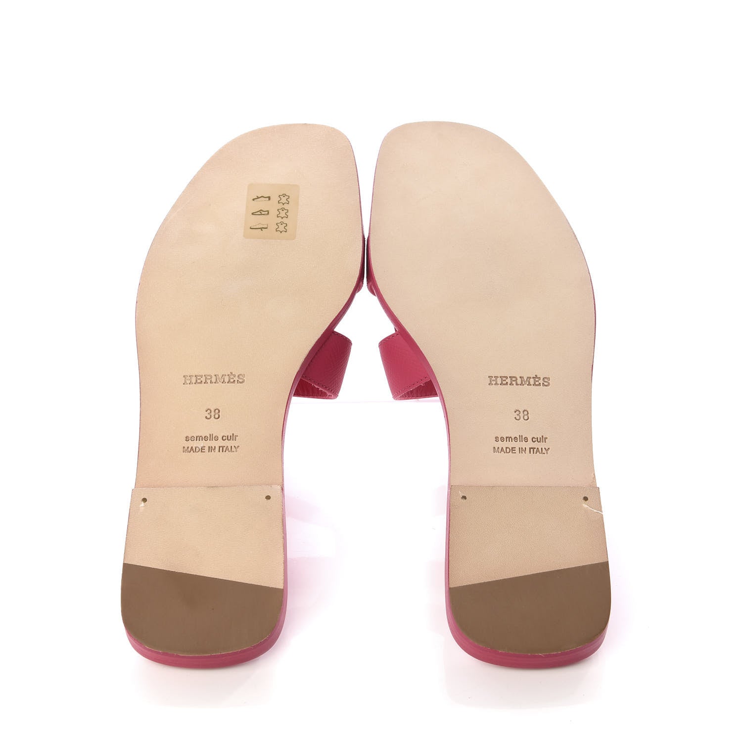 Hermes Epsom Oran Sandals 38 Rouge Azalee 7 of 10