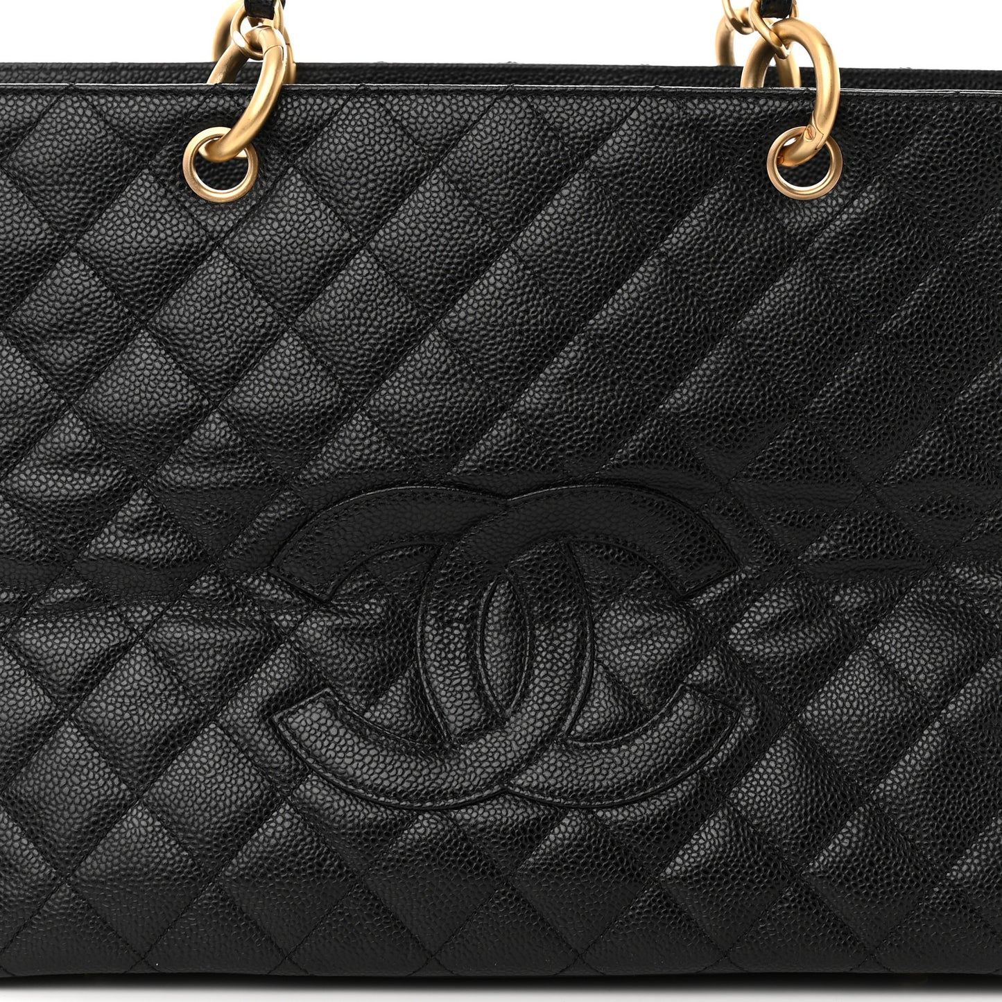 Caviar Quilted Grand Timeless Tote GTT Black