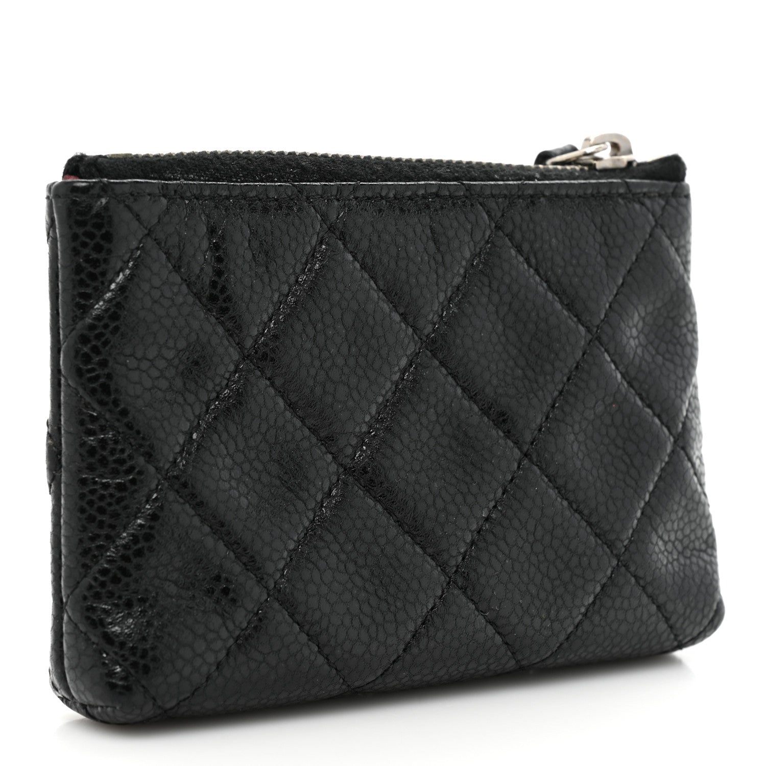 Chanel Calfskin Quilted Key Holder Case Black 3 of 12