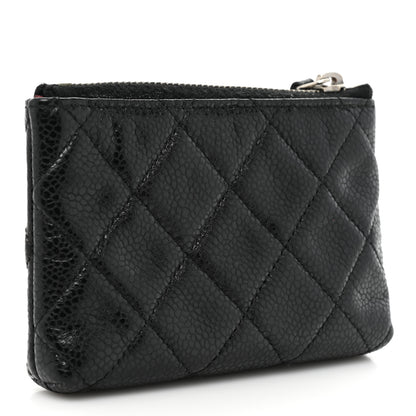 Chanel Calfskin Quilted Key Holder Case Black 3 of 12