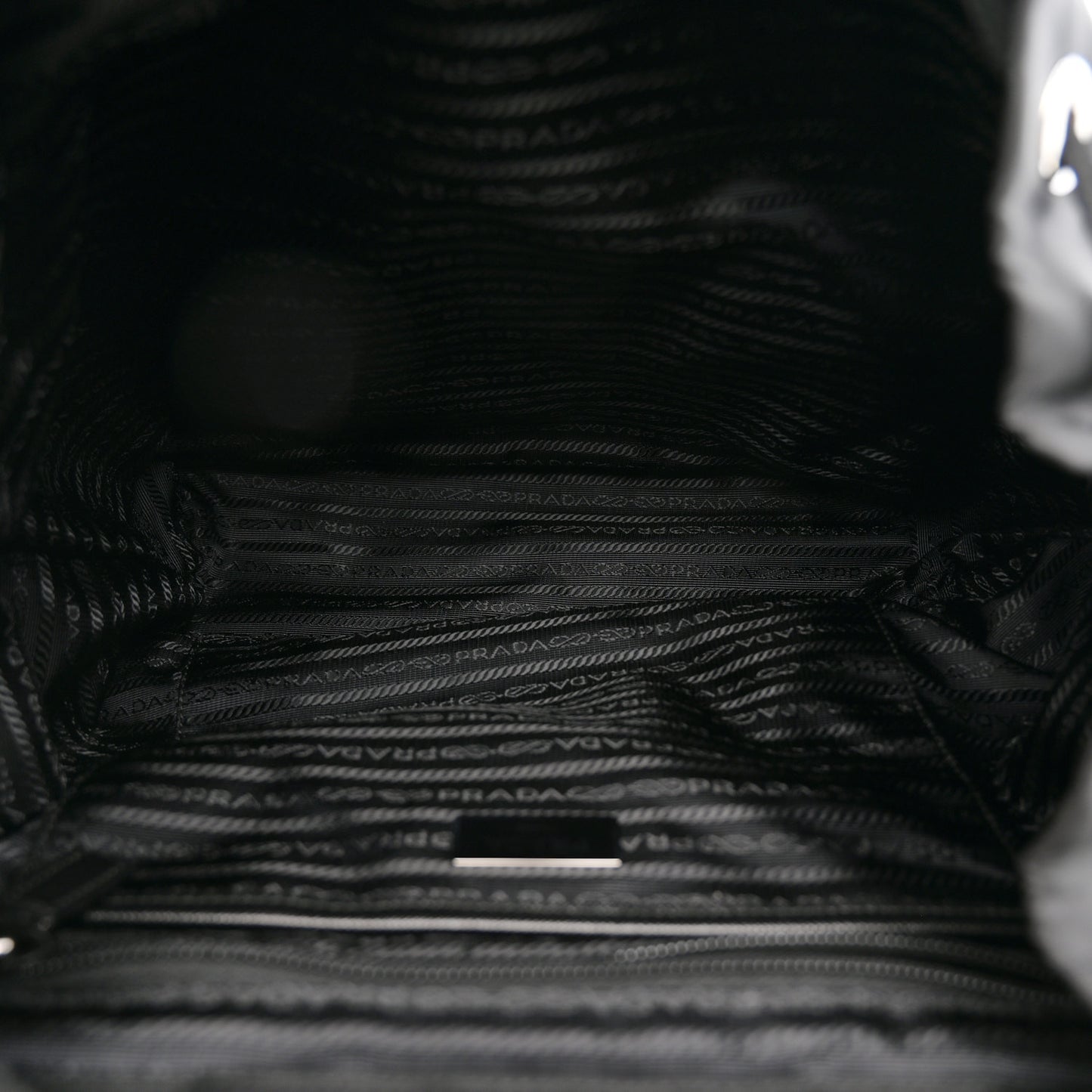 Tessuto Nylon Saffiano Medium Backpack Black