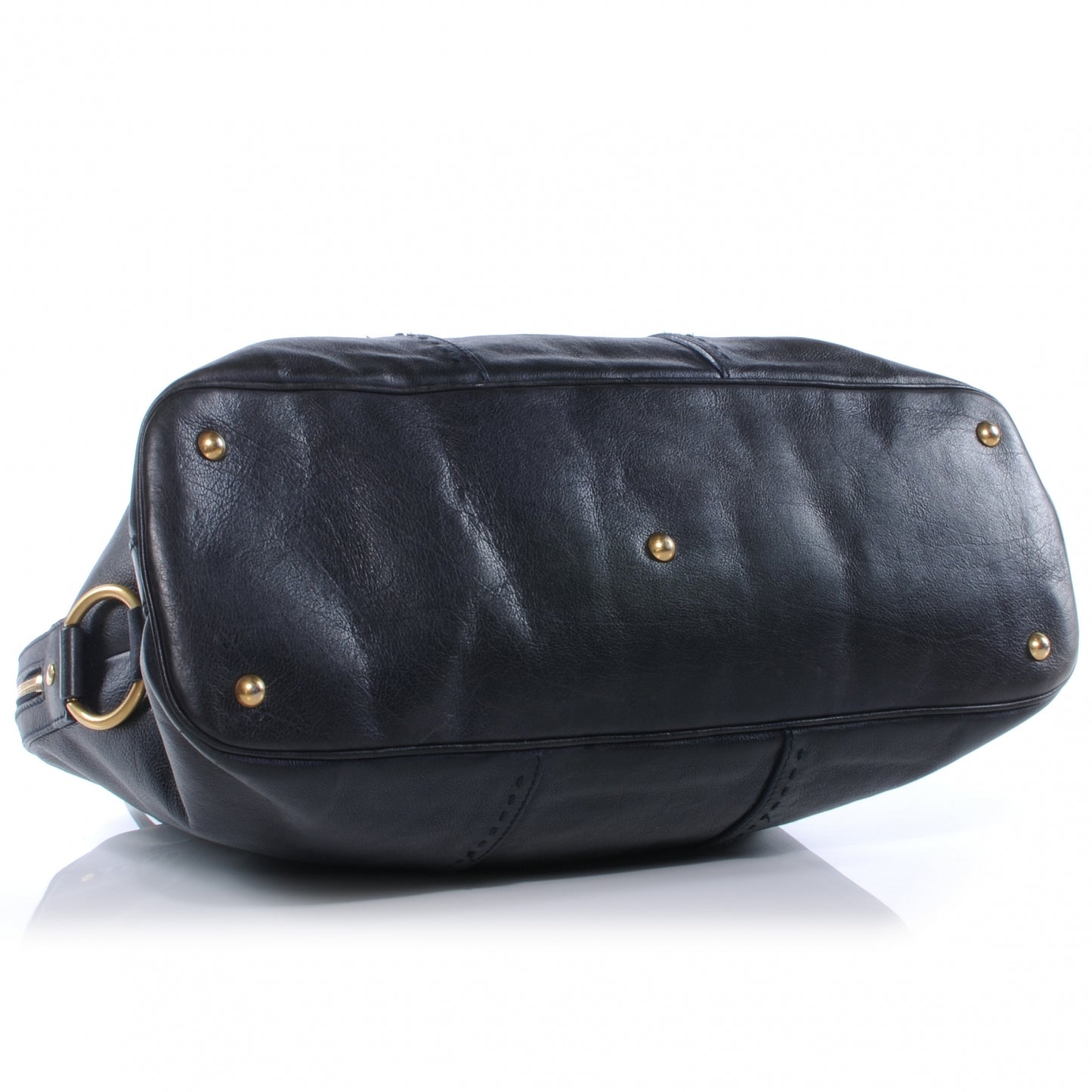 Leather Oversized Muse Navy