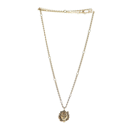 Gucci Metal Lion Head Necklace Gold 3 of 6