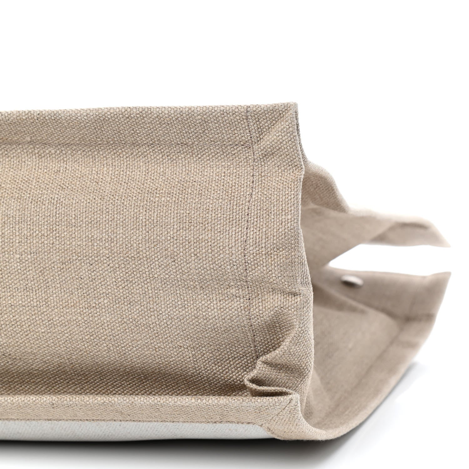 Saint Laurent Linen Calfskin Rive Gauche Tote Optic White 7 of 9