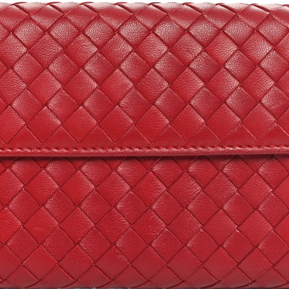 Bottega Veneta Nappa Intrecciato Continental Flap Wallet Cassis 9 of 12