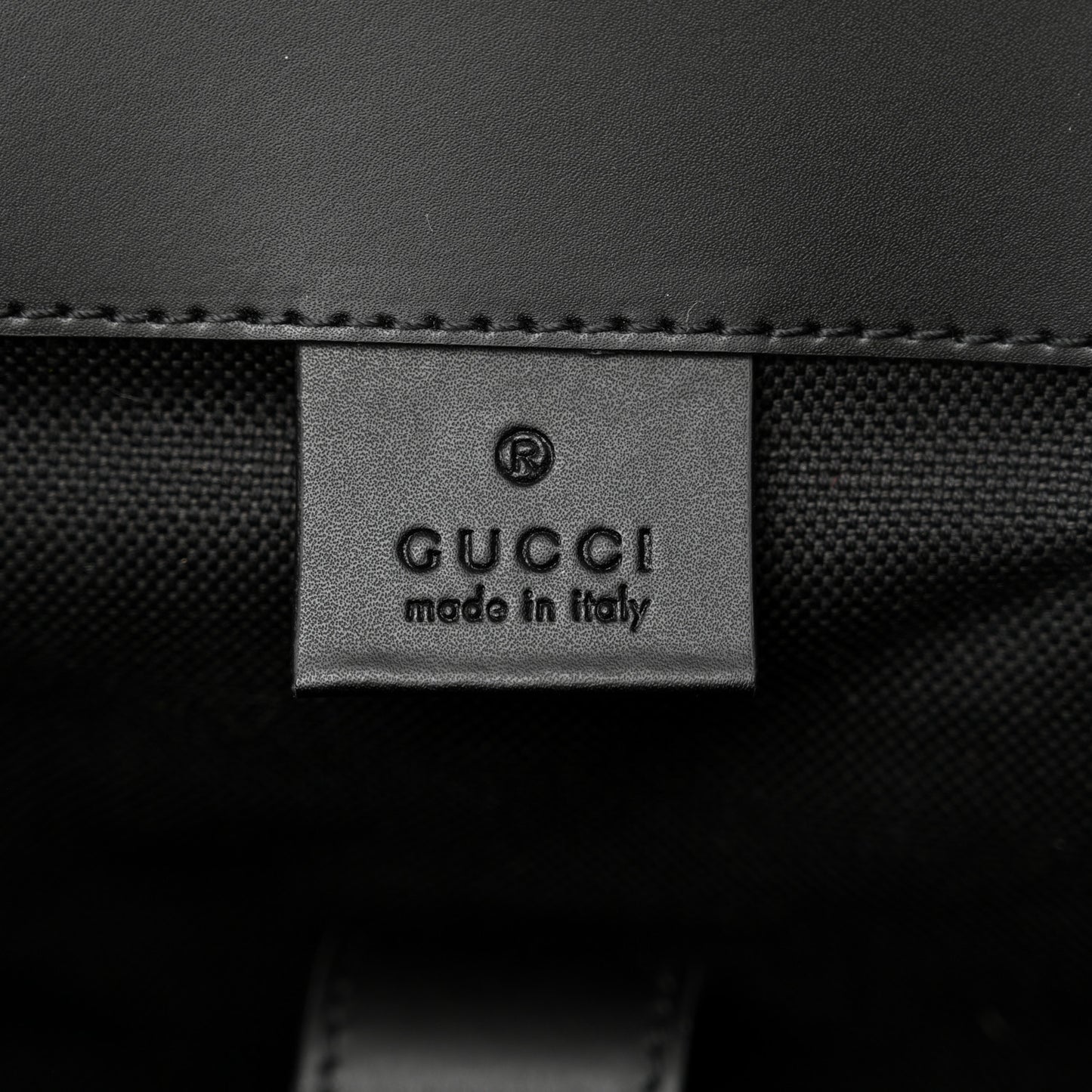 Soft GG Supreme Monogram Calfskin Web Double Buckle Backpack Black