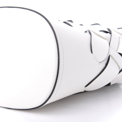 Prada Vitello Intreccio Bucket Bag White 8 of 9