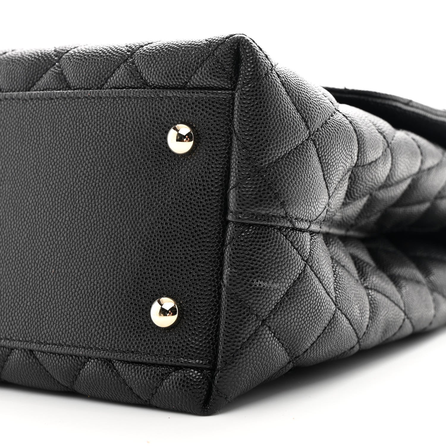 Chanel Caviar Quilted Medium Coco Handle Flap Black 11 of 12