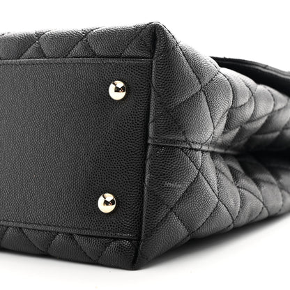 Chanel Caviar Quilted Medium Coco Handle Flap Black 11 of 12