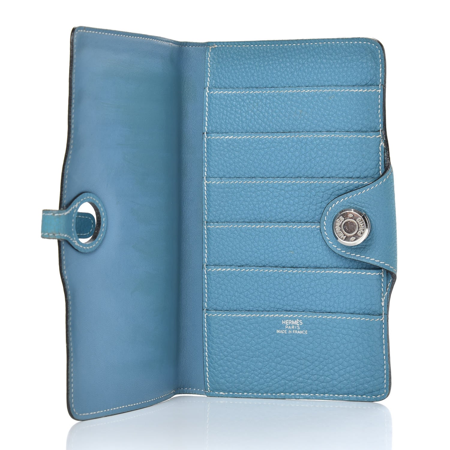 Hermes Togo Dogon Wallet Blue Jean 5 of 6