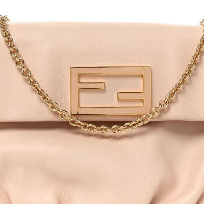 Fendi Vitello Flamingo Enamel Fendista Pouchette Crossbody Rosa Plaster 8 of 10