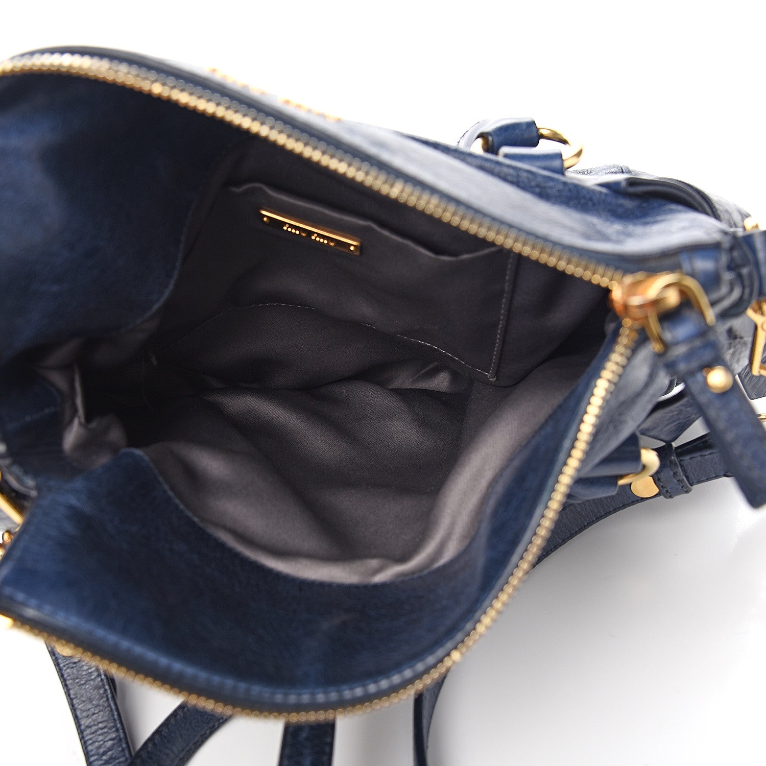 Miu Miu Vitello Lux Mini Bow Bag Bluette 4 of 8