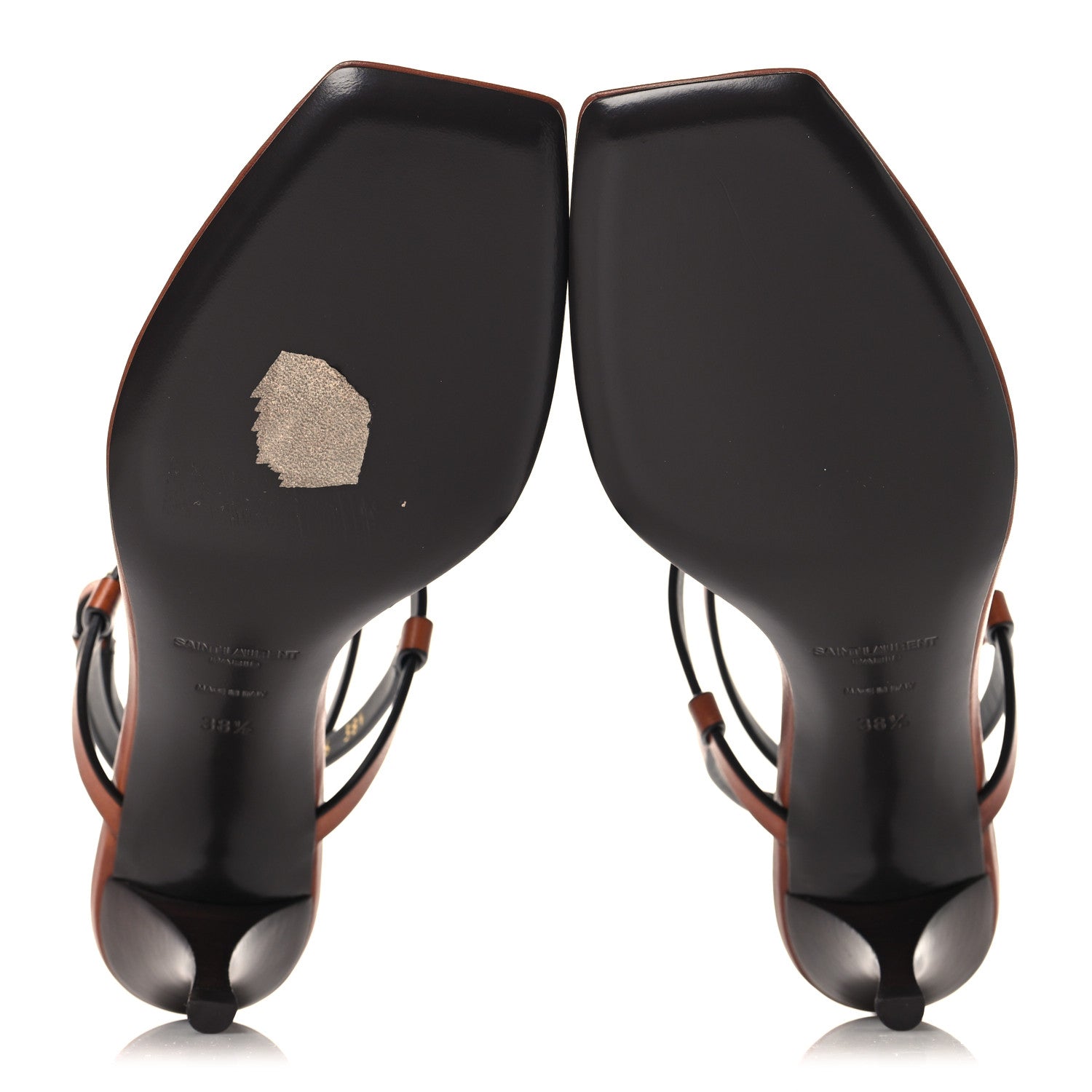 Saint Laurent Calfskin Cassandra 60 Sandals 38.5 New Papaya 6 of 10