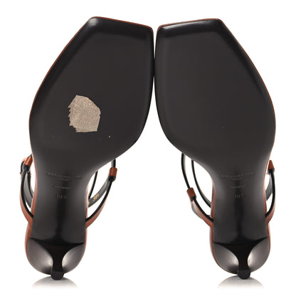 Saint Laurent Calfskin Cassandra 60 Sandals 38.5 New Papaya 6 of 10