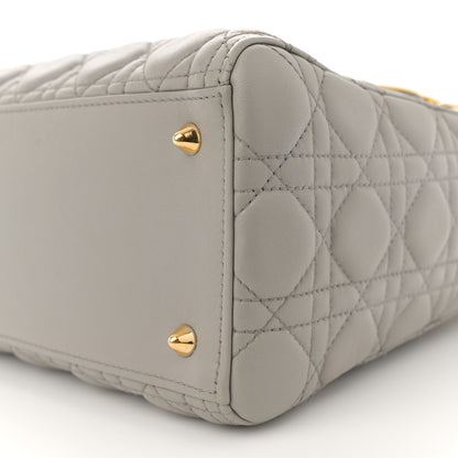 Christian Dior Lambskin Cannage Medium Lady Dior Grey 10 of 16