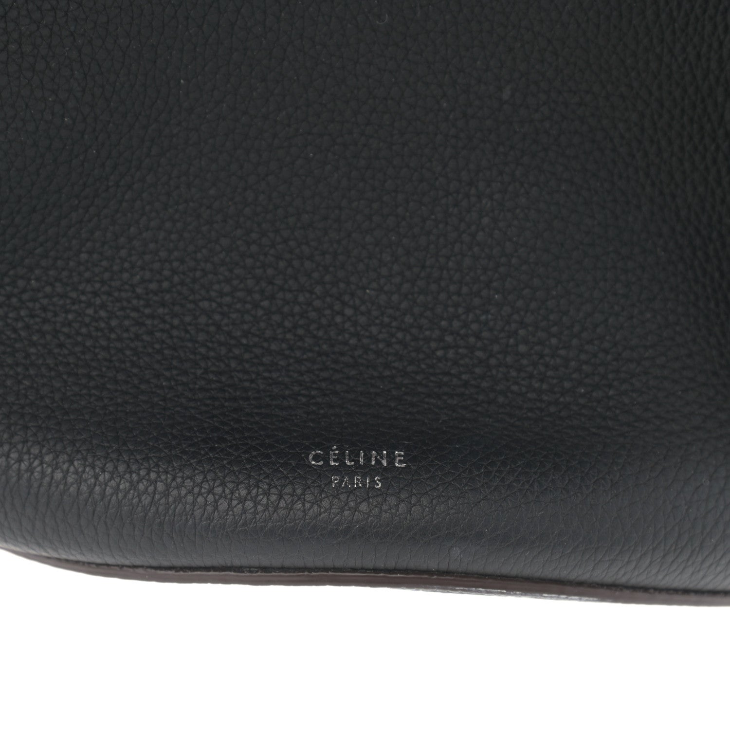 Celine Supple Grained Calfskin Long Strap Big Bag Bucket Black 5 of 10