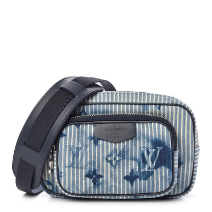 Louis Vuitton Hickory Stripes Denim Monogram Watercolor Outdoor Pouch Blue 1 of 8