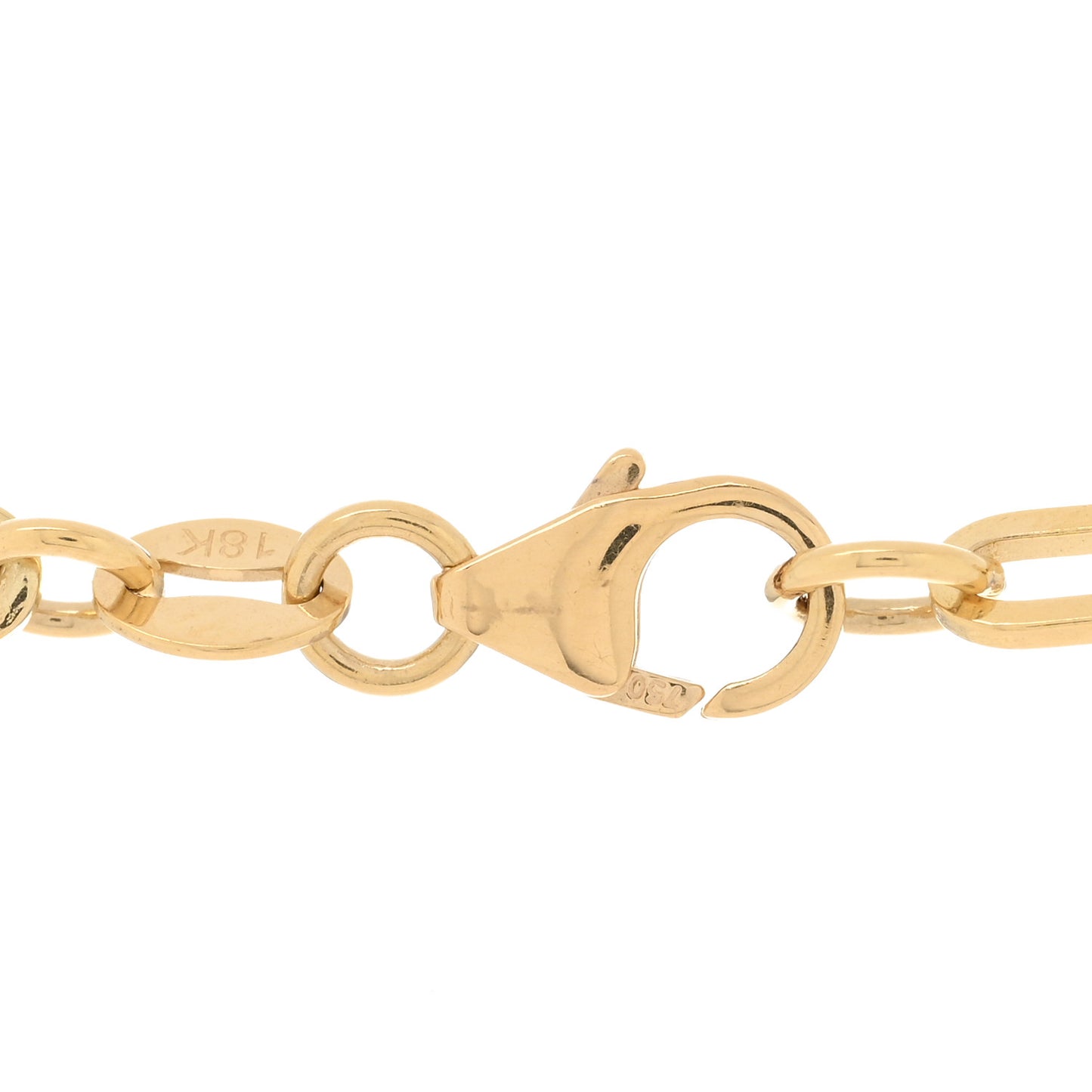 18K Yellow Gold Diamond Spark Love Refined Clip Extension Chain Necklace