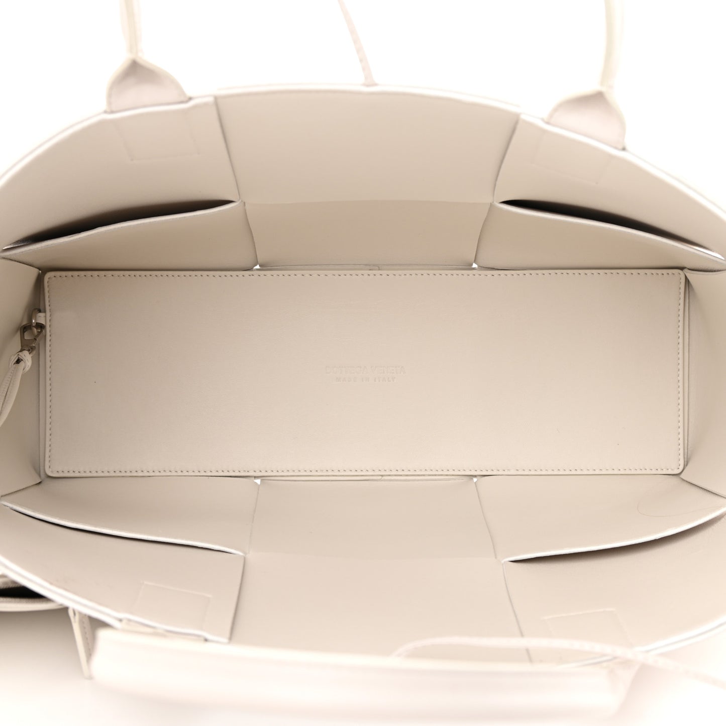 Nappa Maxi Intrecciato Medium Arco Tote White