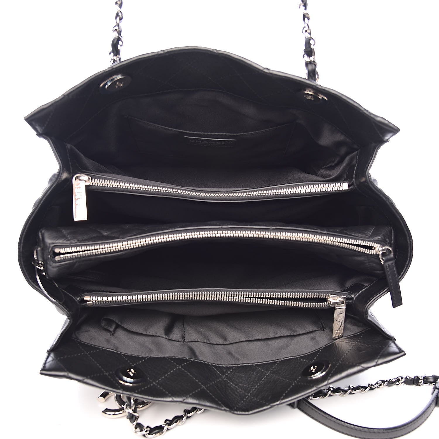 Chanel Calfskin Quilted Large Chic and Soft Shopping Tote Black 5 of 10