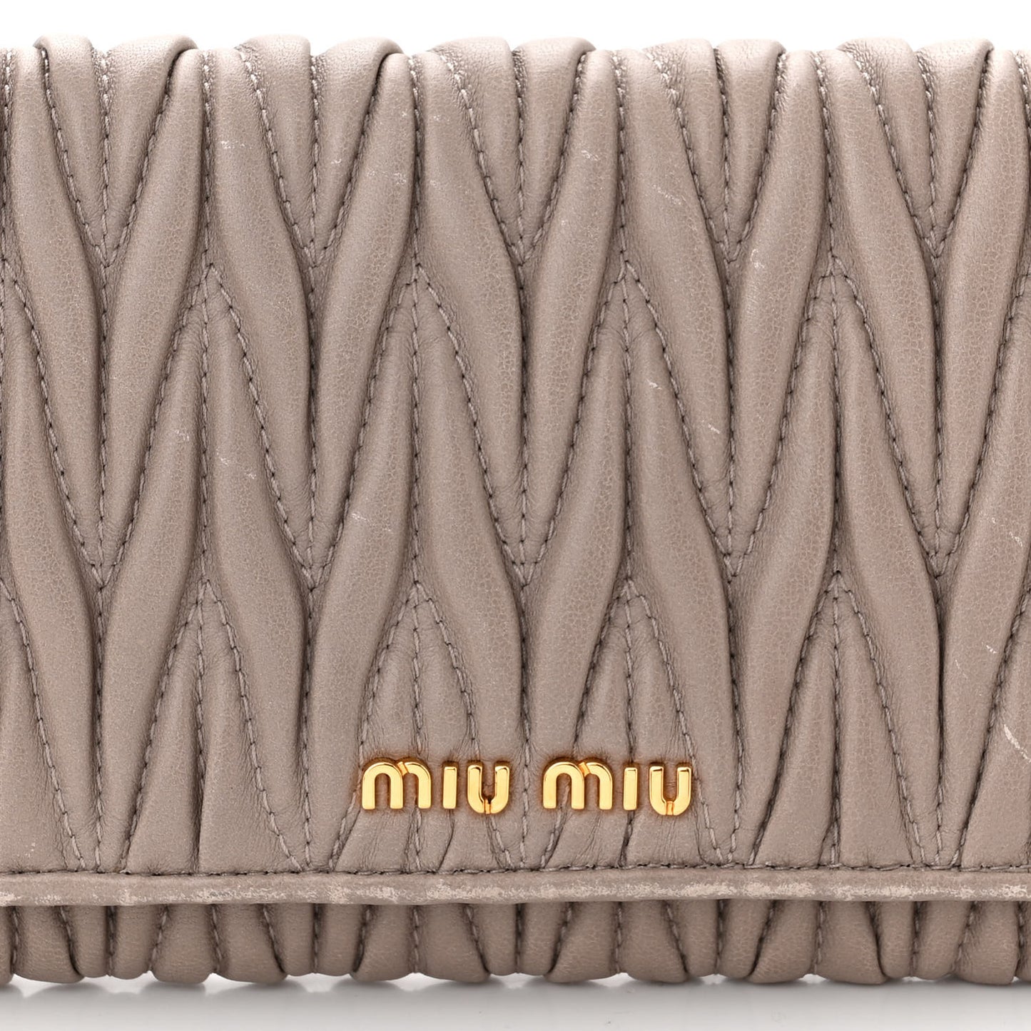 Nappa Matelasse Wallet On Chain Pomice