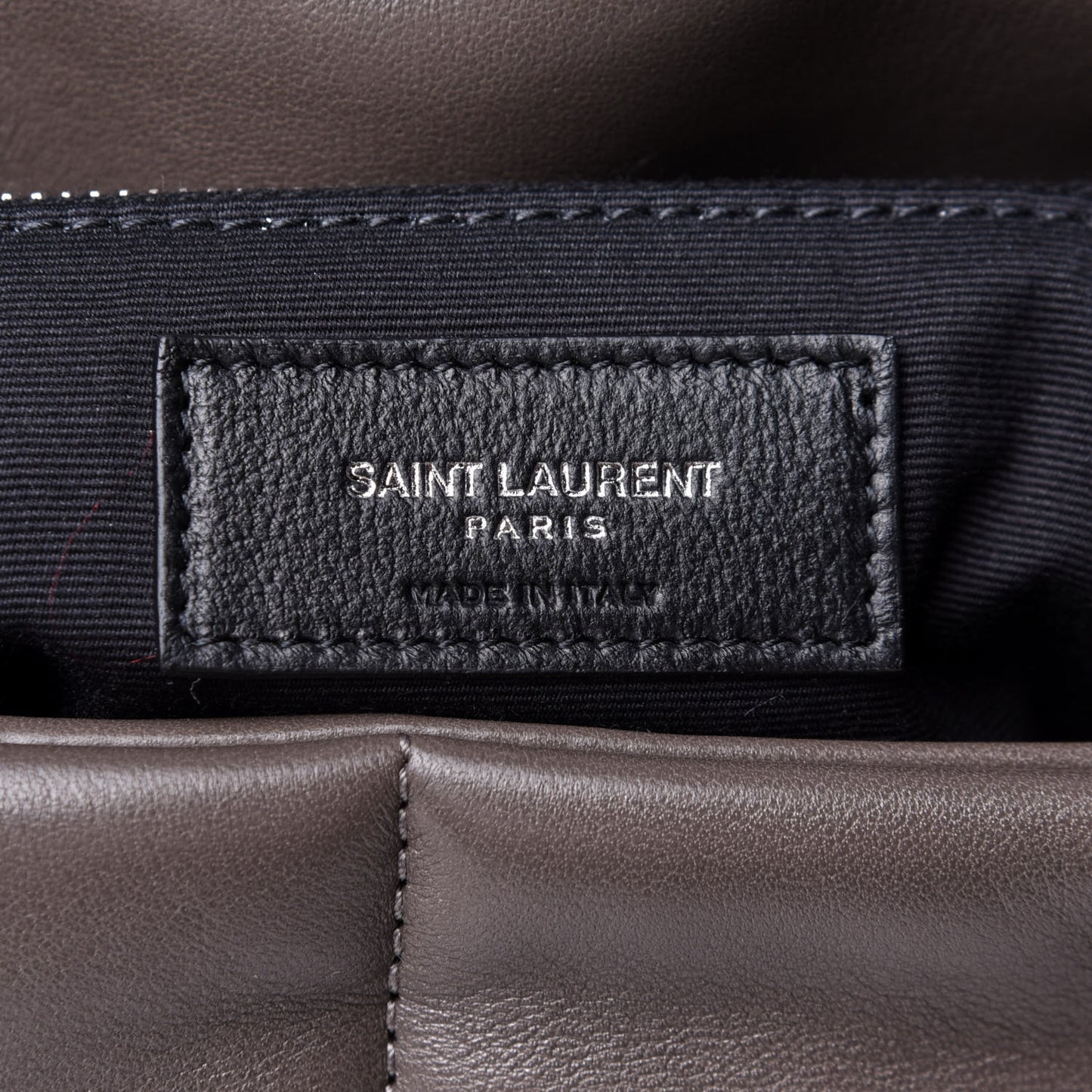 Calfskin Y Quilted Monogram Medium Loulou Chain Satchel Concrete