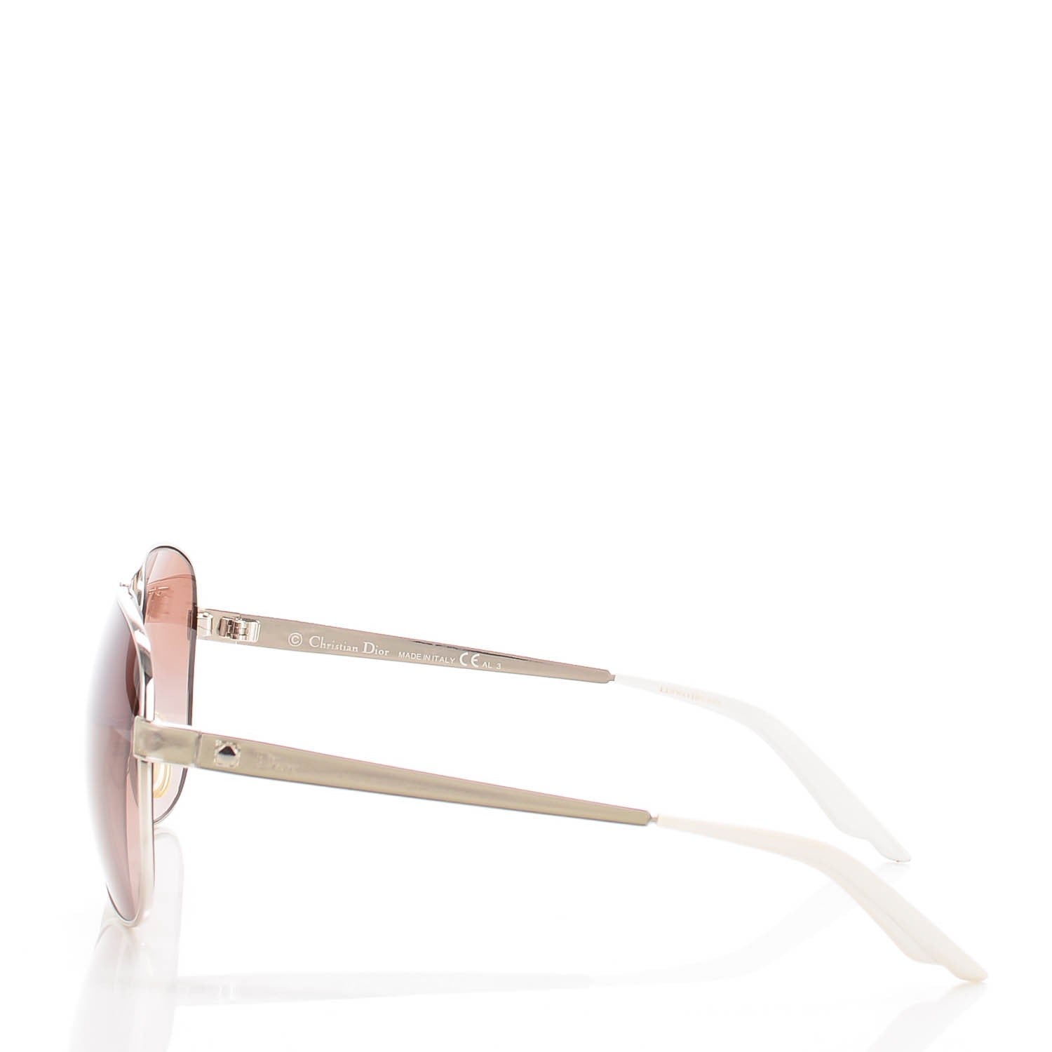 Christian Dior Cinquante 2 Aviator Sunglasses Silver 2 of 6