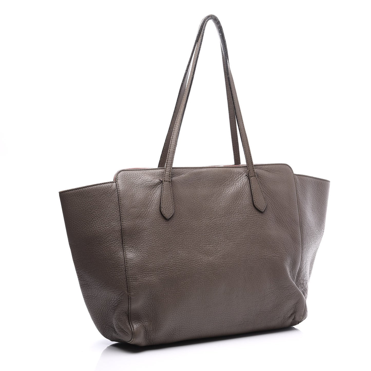 Dollar Calfskin Medium Swing Tote Grey Field Soft Pink