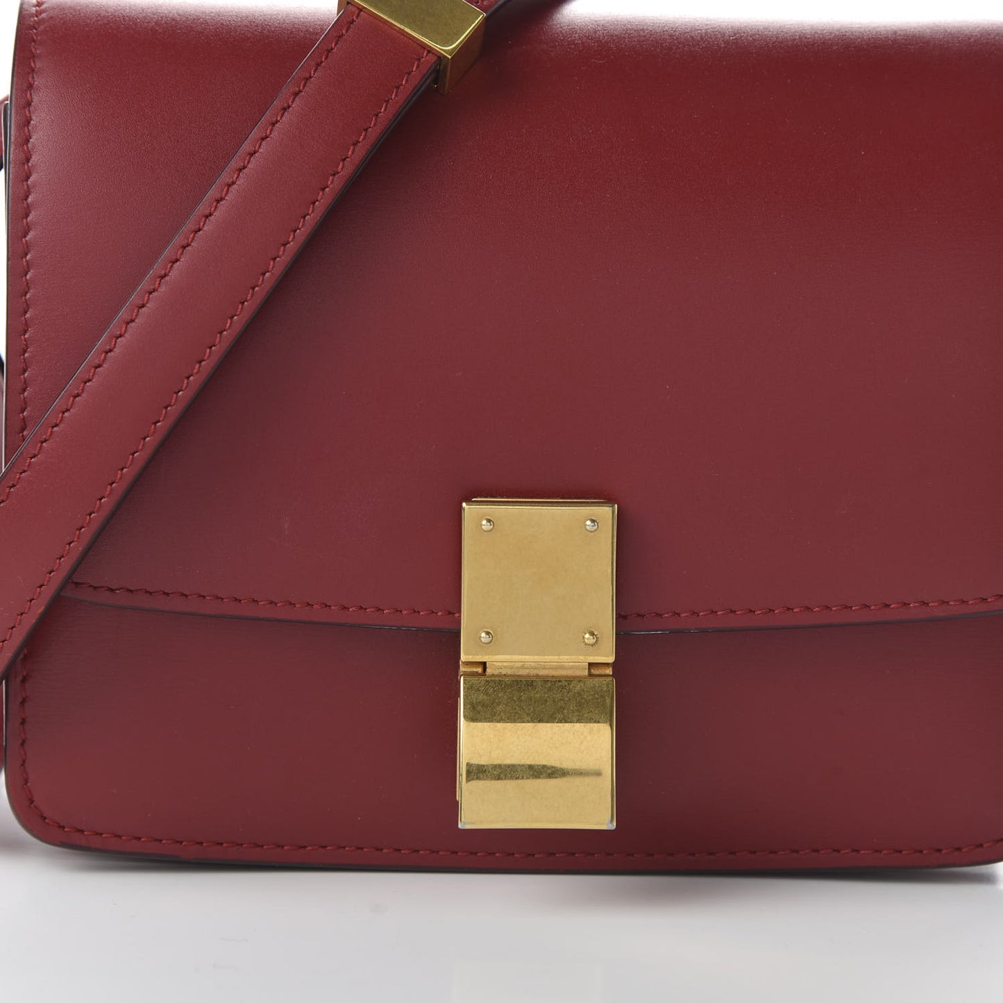 Smooth Calfskin Small Classic Box Flap Bag Red