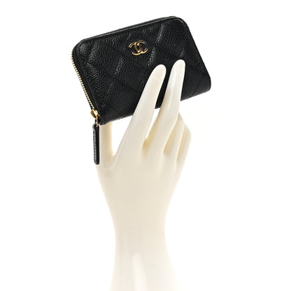 Chanel Caviar Quilted Classic Zipped Coin Purse Black 2 of 8