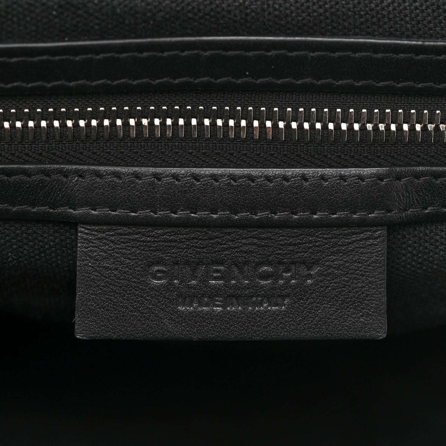 Givenchy Waxed Calfskin Medium Nightingale Logo Strap Black 6 of 10