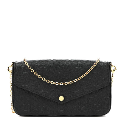Louis Vuitton Empreinte Pochette Felicie Chain Wallet Black 1 of 16