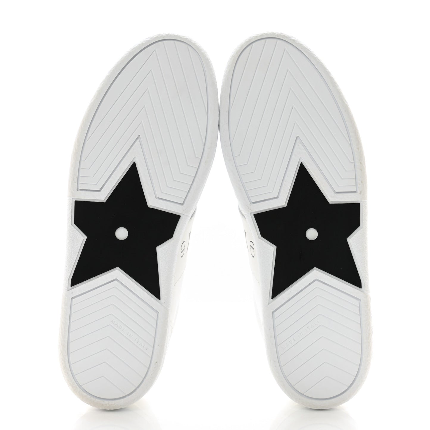 Calfskin Suede Dior Star Low Top Sneakers 36 White Black