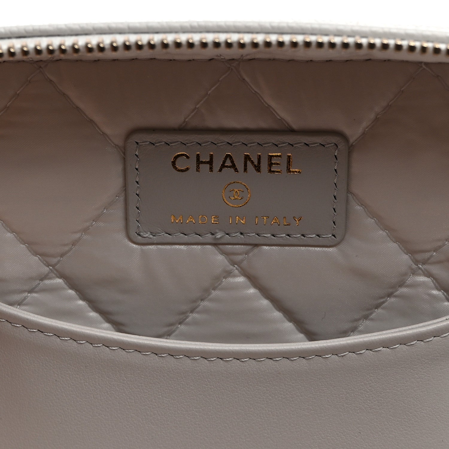 Chanel Caviar Quilted Large Vanity Pouch Light Grey 7 of 9