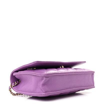 Chanel Caviar Quilted Wallet On Chain WOC Purple 4 of 12