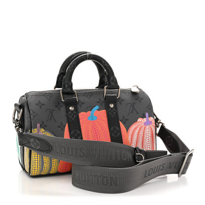 Louis Vuitton LV X YK Monogram Eclipse Reverse Pumpkin Keepall Bandouliere 25 Multicolor 3 of 11